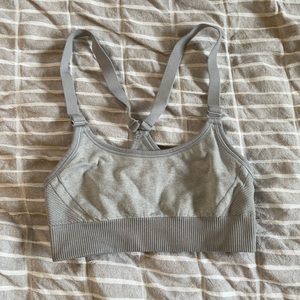 gray sports bra